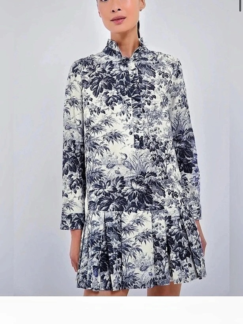 Tuckernuck Navy Toile Tate Mini Dress size Small